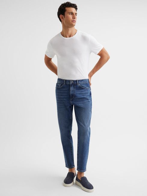 Moat Relaxed Fit Washed Cropped Jeans