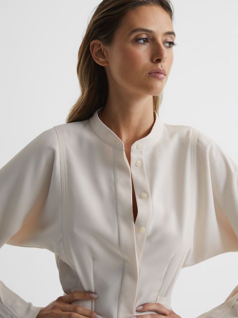Leia Button Through Belted Mini Dress