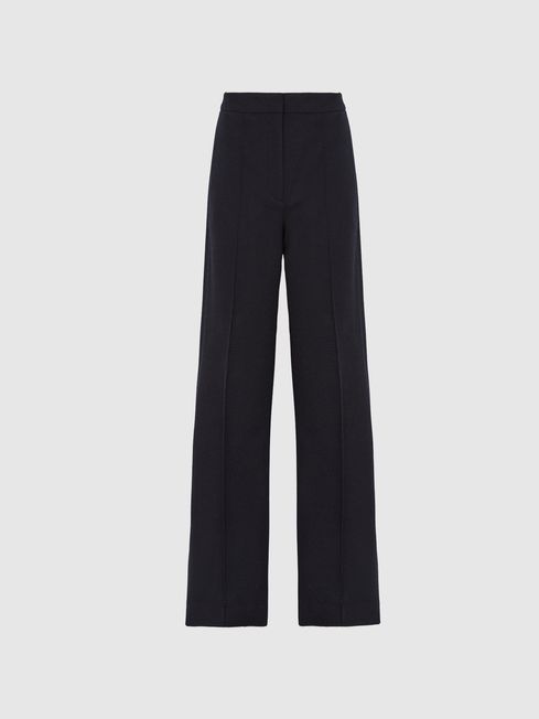 Iria Wool Blend Wide Leg Trousers