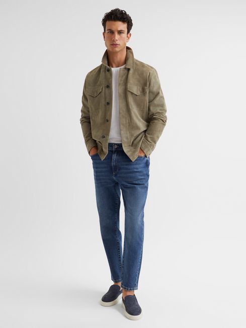 Moat Relaxed Fit Washed Cropped Jeans