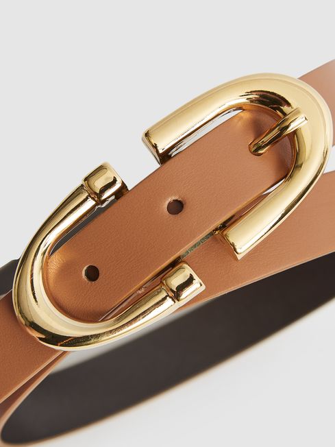 Bailey Horseshoe Buckle Leather Belt