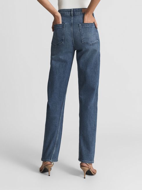 Boston Mid Rise Straight Leg Jeans
