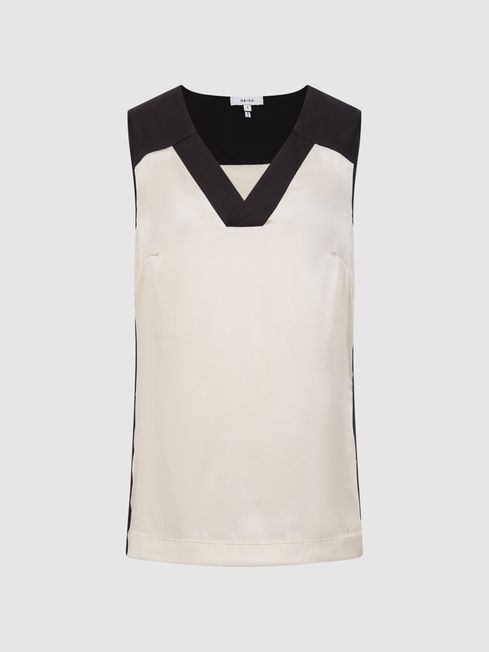 Sadie Colourblock Silk Vest