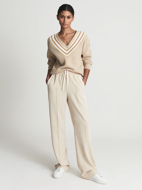 Frazer Wide Leg Side Stripe Trousers