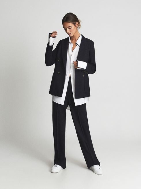 Iria Double Breasted Wool Blend Blazer