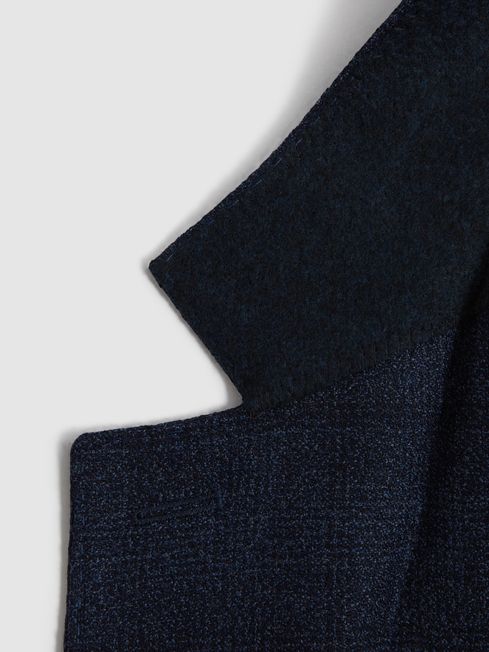 Ancroft Single Breasted Prince Of Wales Check Blazer