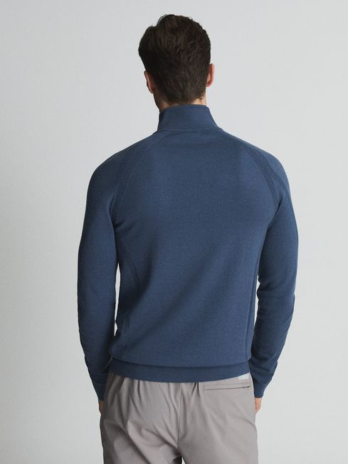 Affleck Golf Stretch Merino Zip Neck Jumper