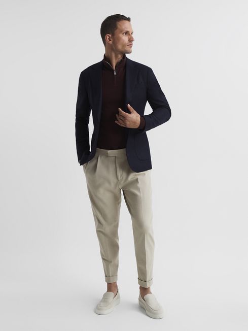 Blackhall Merino Wool Zip Neck Jumper