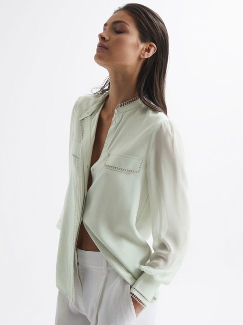 Felicia Ladder Trim Detail Blouse
