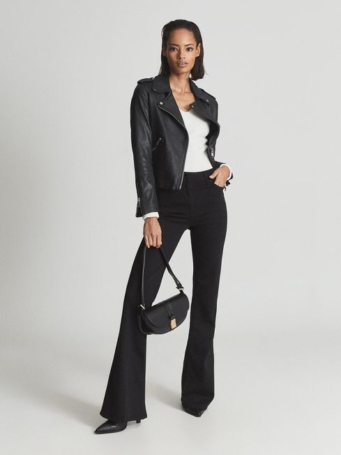 Gigi Leather Biker Jacket