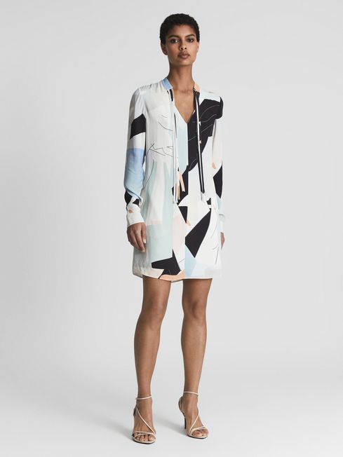 Rosa Abstract Print Mini Dress