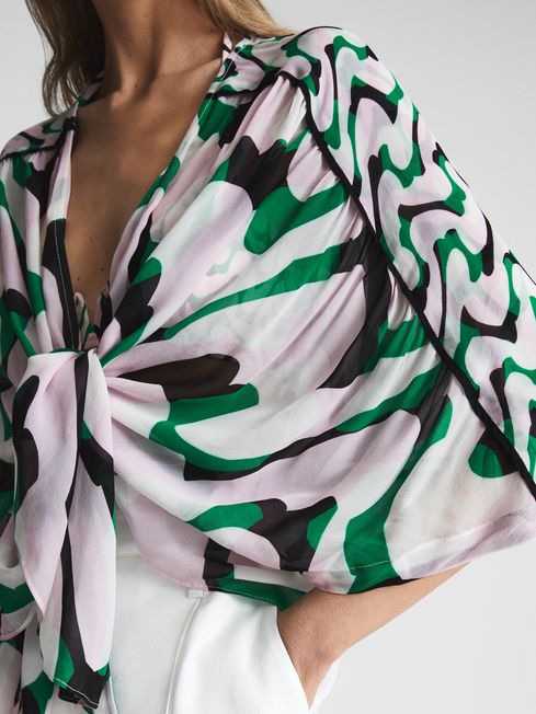 Paige Printed Resort Shawl Top