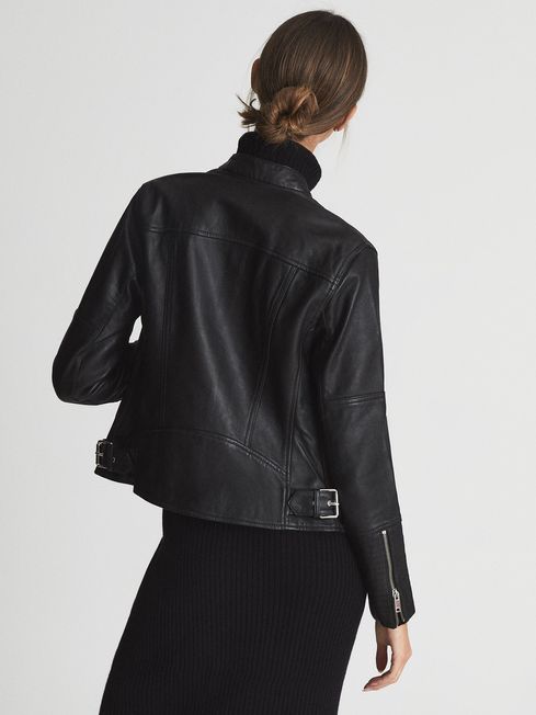 Tallis Leather Biker Jacket