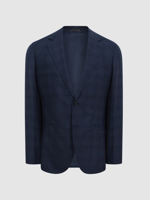 Ancroft Single Breasted Prince Of Wales Check Blazer