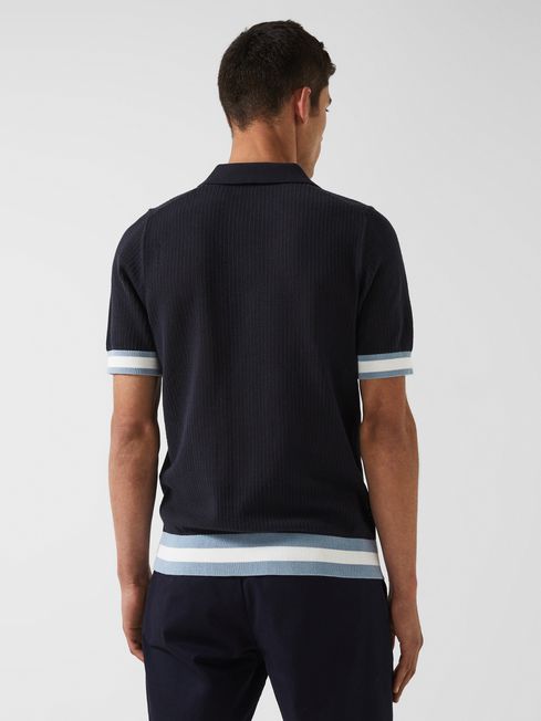 Quinn - Che Half Button Contrast-Sleeve Polo T-Shirt
