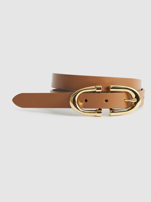 Bailey Horseshoe Buckle Leather Belt