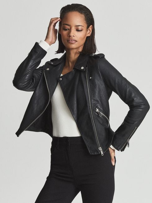 Gigi Leather Biker Jacket