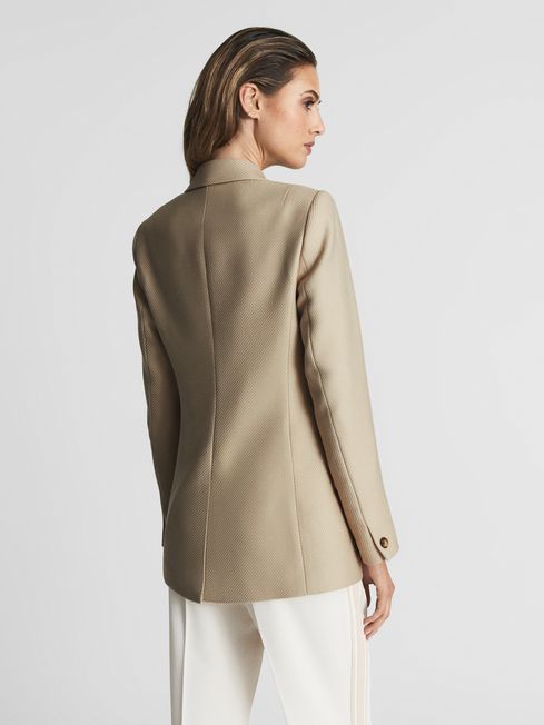 Logan Double Breasted Twill Blazer