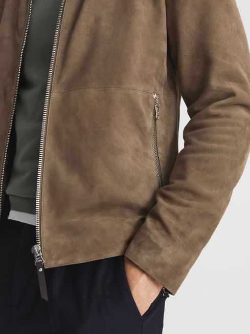 Garcia Zip Through Suede Jacket