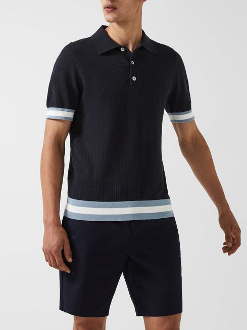 Quinn - Che Half Button Contrast-Sleeve Polo T-Shirt