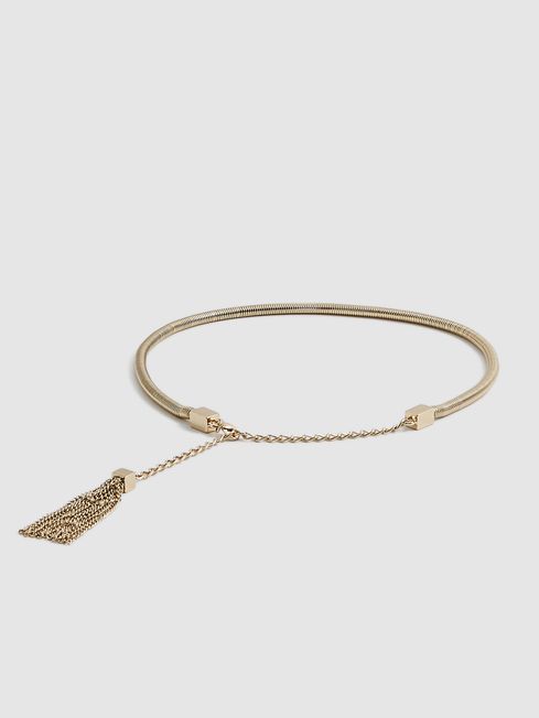 Dali Tubular Snake Chain Gold Belt