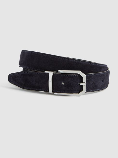 Aldwych Reversible Leather And Suede Belt