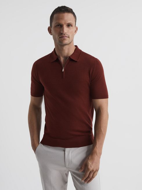 Maxwell Merino Zip Neck Polo T-Shirt