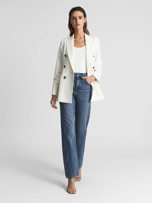 Boston Mid Rise Straight Leg Jeans