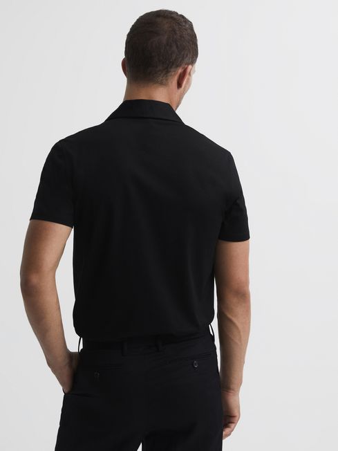 Caspa Mercerised Jersey Cuban Collar Shirt