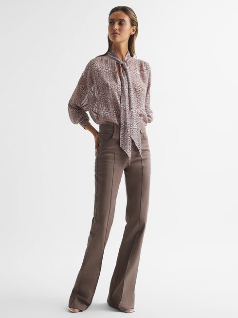 Kelsie Metallic Long Sleeve Blouse