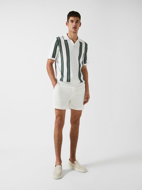Ricco - Che Open Collar Striped Polo T-Shirt
