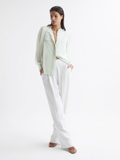 Felicia Ladder Trim Detail Blouse