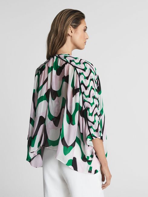 Paige Printed Resort Shawl Top
