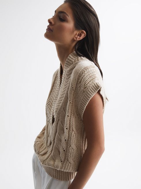 Clodah Sleeveless Cable Knit Cami