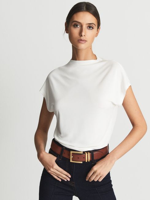 Poppy High Neck Jersey Top