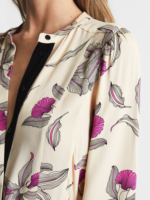 Zoe Orchid Print Mini Dress