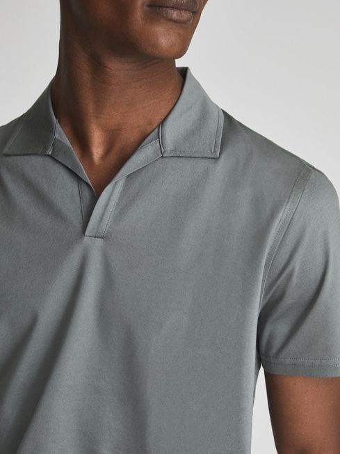 Jaxx Mercerised Open Collar Polo T-Shirt