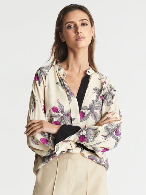 Tilly Orchid Print Blouse