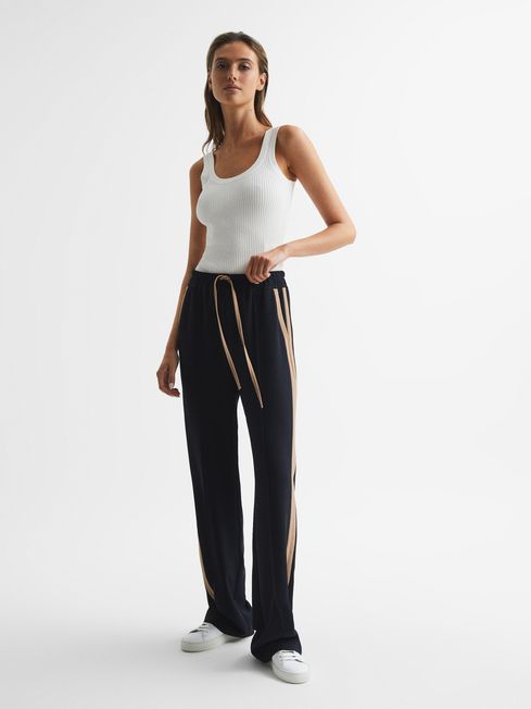 Frazer Wide Leg Side Stripe Trousers