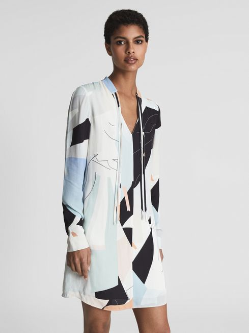 Rosa Abstract Print Mini Dress