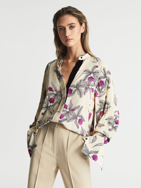 Tilly Orchid Print Blouse