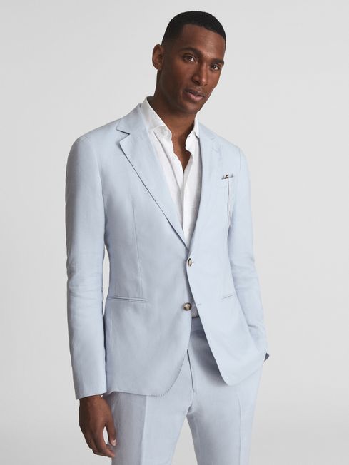 Kin Single Breasted Linen Blazer