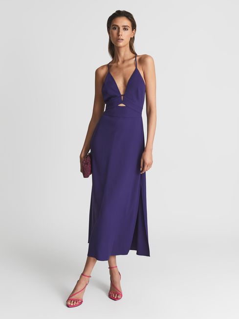 Ellis Plunge Bodycon Midi Dress