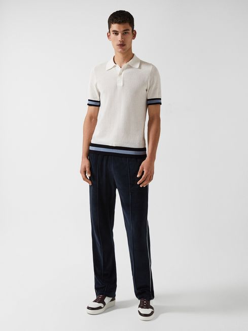 Quinn - Che Half Button Contrast-Sleeve Polo T-Shirt