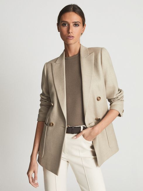 Larsson Double Breasted Twill Blazer