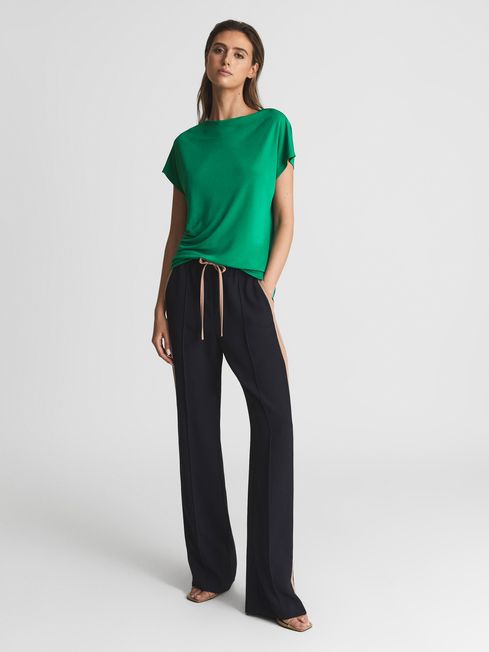 Poppy High Neck Jersey Top