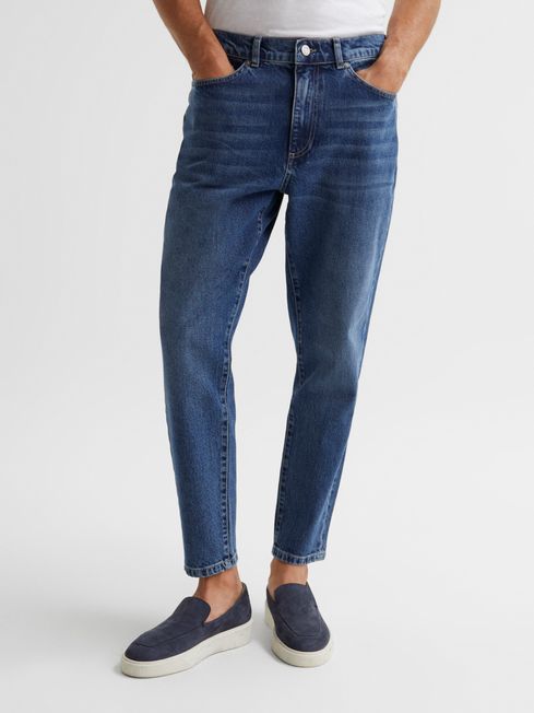 Moat Relaxed Fit Washed Cropped Jeans