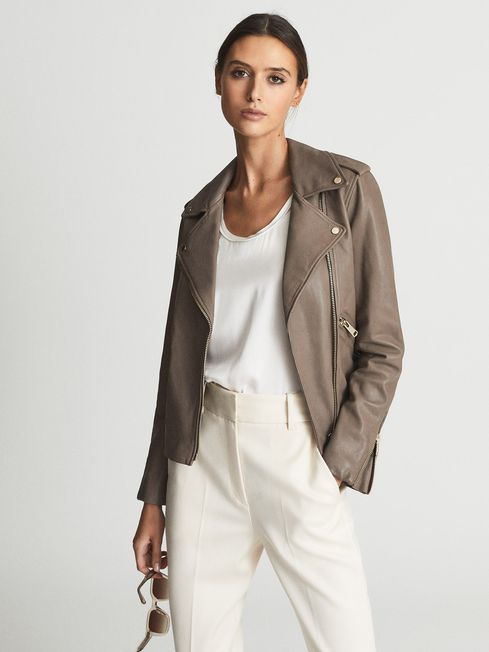 Gigi Leather Biker Jacket