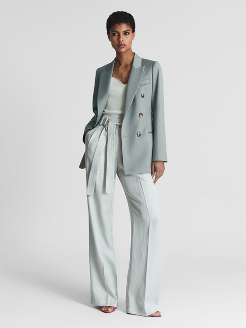 Skye Double Breasted Wool Blend Blazer
