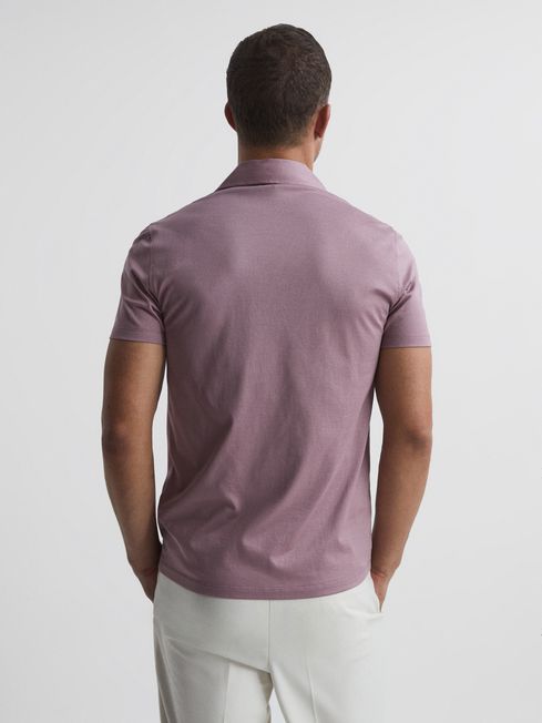 Caspa Mercerised Jersey Cuban Collar Shirt